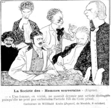 Caricatura de Willibald Krain (1886-1945) contra Adolf Brand y el GdE. 